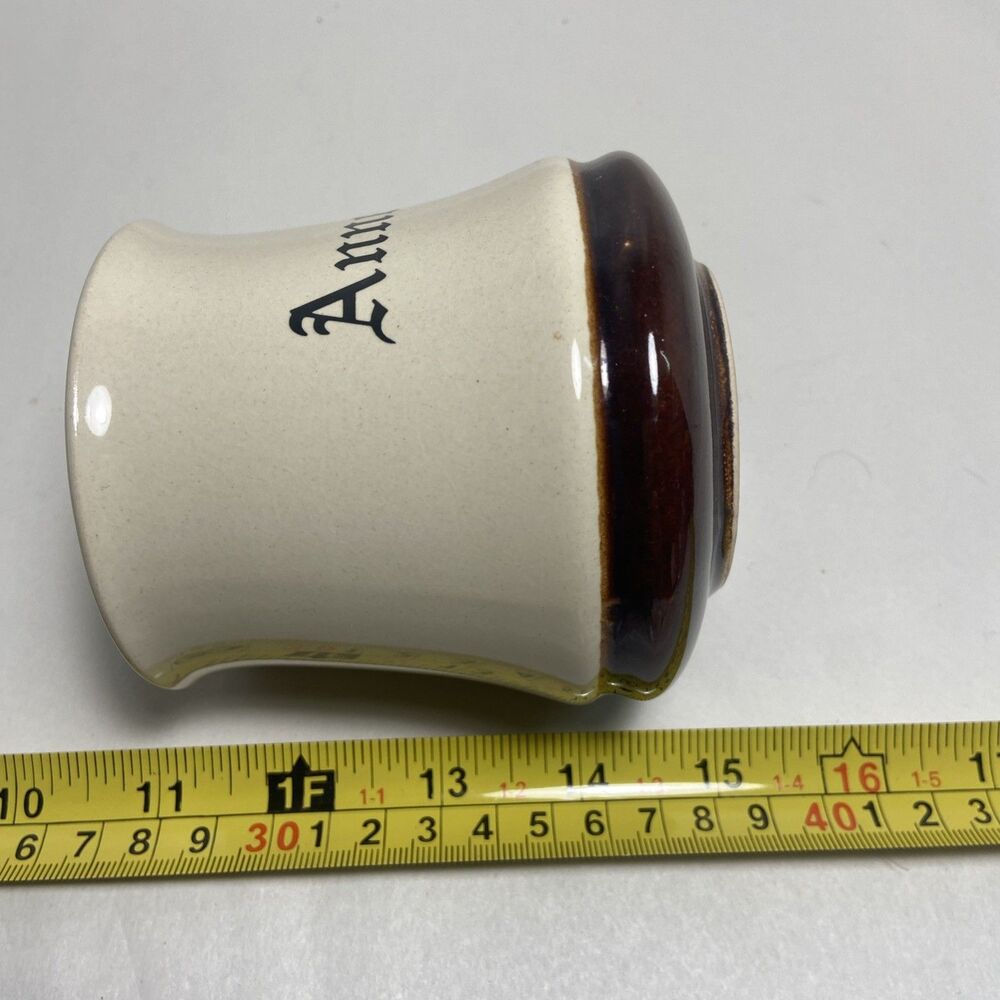 Pigeon Forge Pottery Mug Beige Brown Rim Anne Personal Name Rustic Collectible - Picture 6 of 7